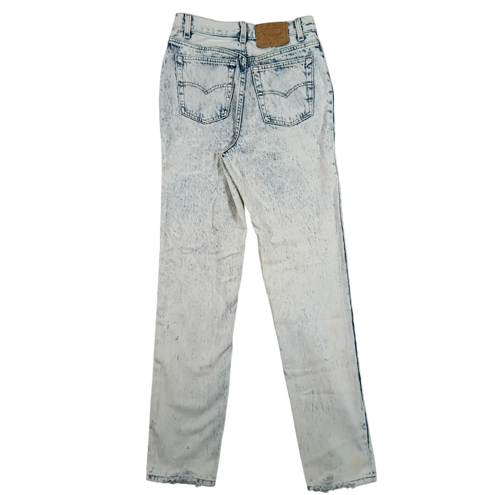 Levi's 501XX Women 9 25X32 Blue Acid Wash Vintage Destroyed Paint Stained